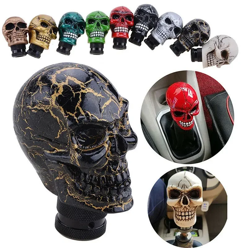 

Car interior Universal Racer Manual Car Gear Stick Shifter Shift Knob Lever Skull Shape high quality