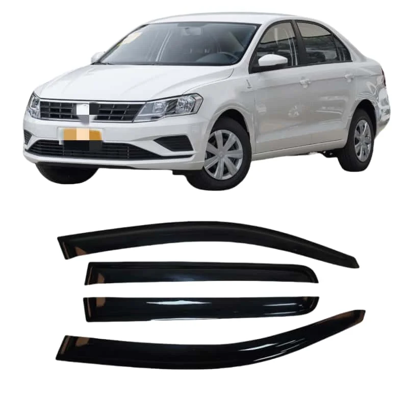 For VW Jetta Sedan 2013-2017 Cars Accessories Window Visors Rain Sun Guard Vent Wind Deflector Weathershield Slim Moulding Trim