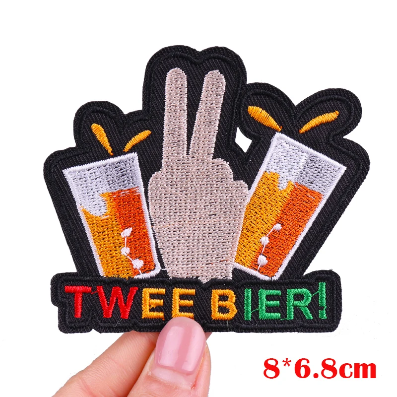 Nederland Kruikenstad embleem volledig geborduurde patch op kleding DIY Nederland carnaval opstrijkbare patches voor kledingdecoratie