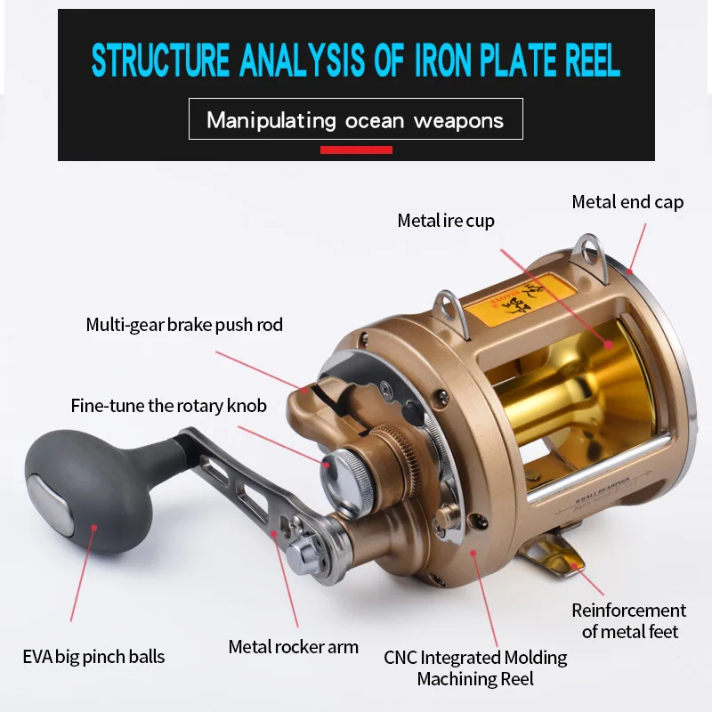 trolling reel tg 9000 8bb 24kgs pesca carretel relacao de velocidade 341 novo 01