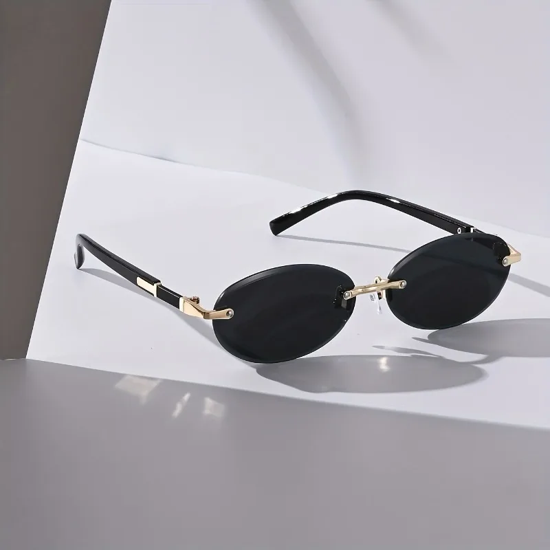 Óculos de sol punk ovais pequenos e sensuais para mulheres, óculos de sol vintage de luxo com armação de metal steampunk para mulheres, óculos de sol modernos para viagens.