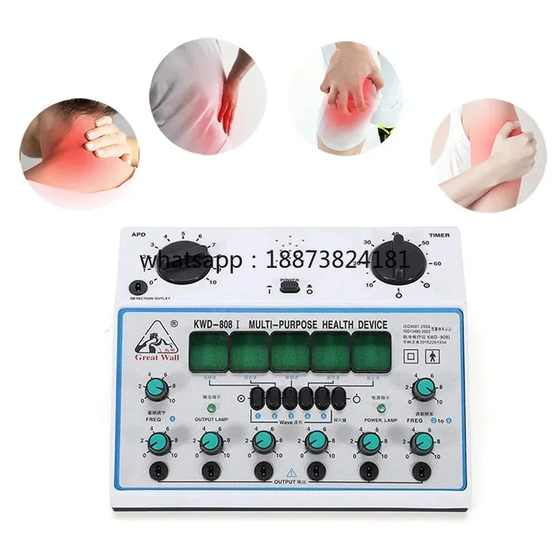 Electric Acupuncture Stimulator Machine 6 Channel Output Patch Massager Care Kit Digital Electro Therapy Acupuncture Stimulator
