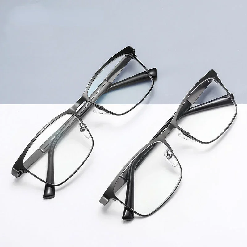 

New Metal Full Frame Eyewear Anti Blue Light Blocking Presbyopia Reading Glasses for Man Woman Business Eyeglasses +1.0 To +4.0