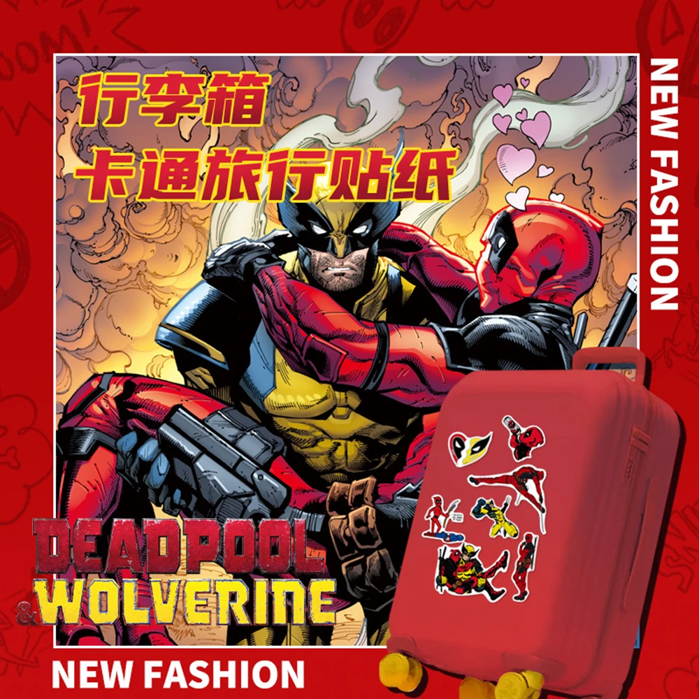 10/30/50PCS Cool Deadpool 3 Stickers Marvel Sticker Hero Cartoon Decals DIY Luggage Laptop Phone Car Bike Skateboard Kids Toy