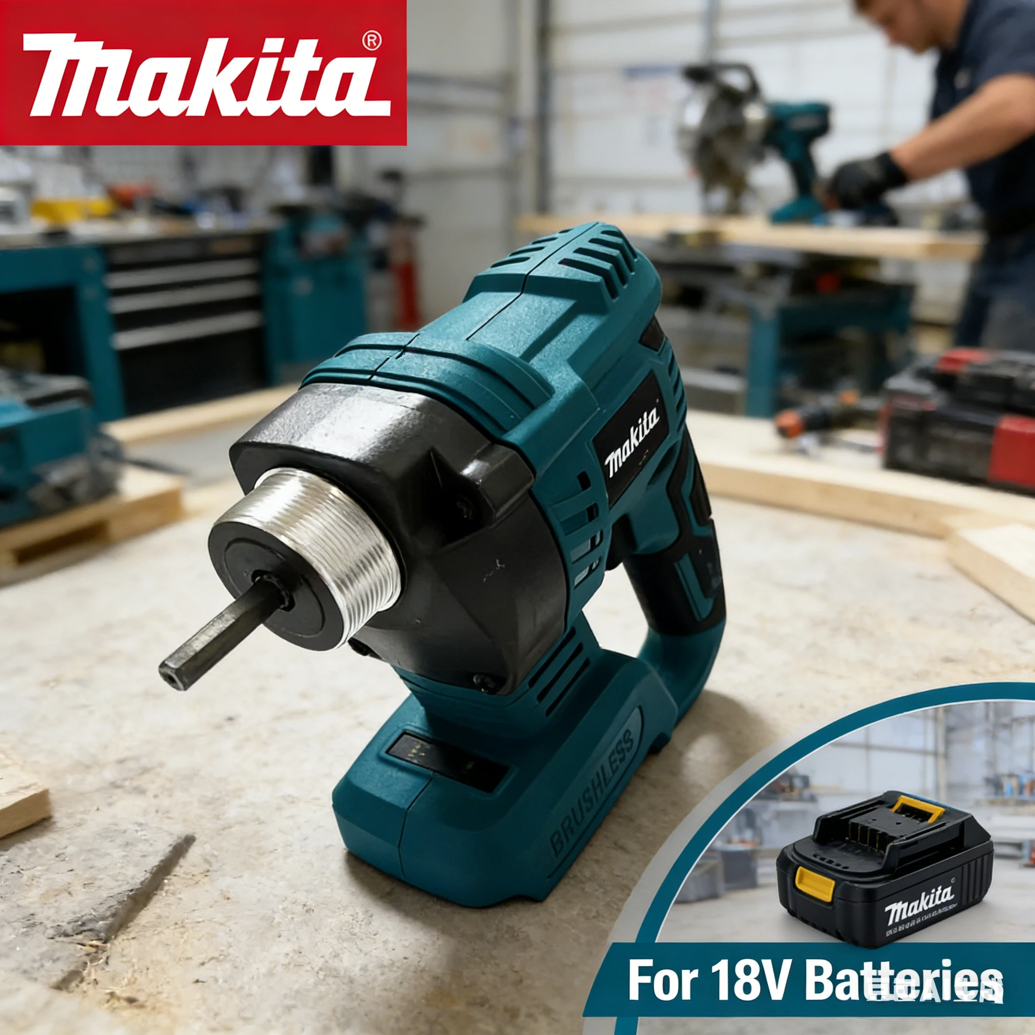 Makita Hochleistungs-Mischwerkzeug Kabelloses Elektrisches Betonvibrator Betonverdichter Bürstenloser Betonvibrator