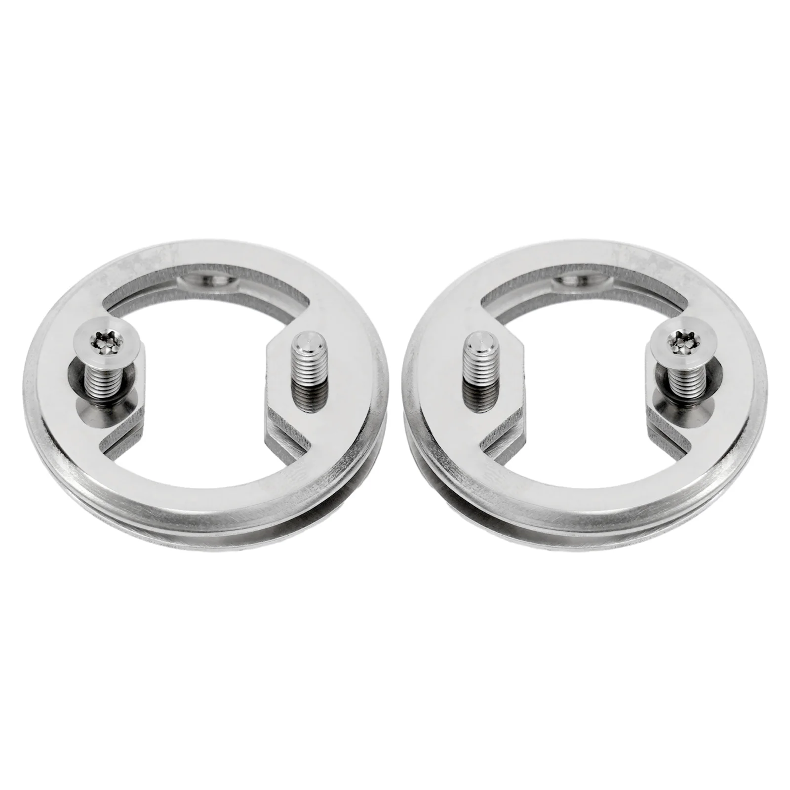 /TC4 /Alloy /Bike Pedal Plate Bow For Wahoo For SpeedPlay Ultralight Silver Replacement Cleat With Bolts Easy Install Cycling Ac - view 3