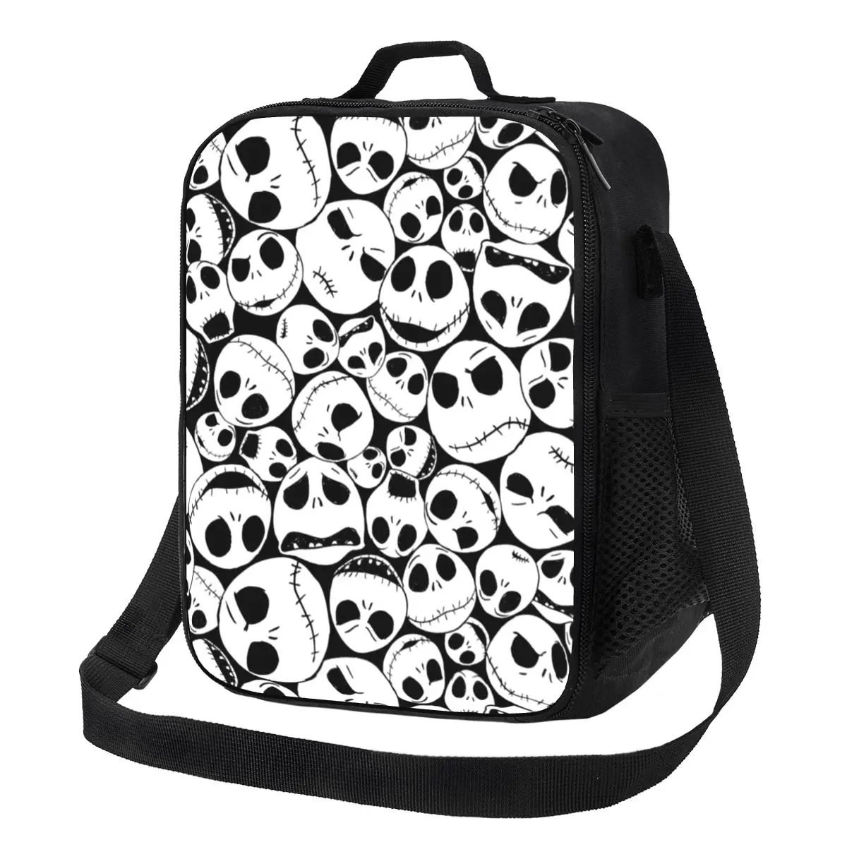 Custom Halloween Jack Skellington Lunch Box per le donne Nightmare Thermal Cooler Food Insulated Lunch Bag School Children Student