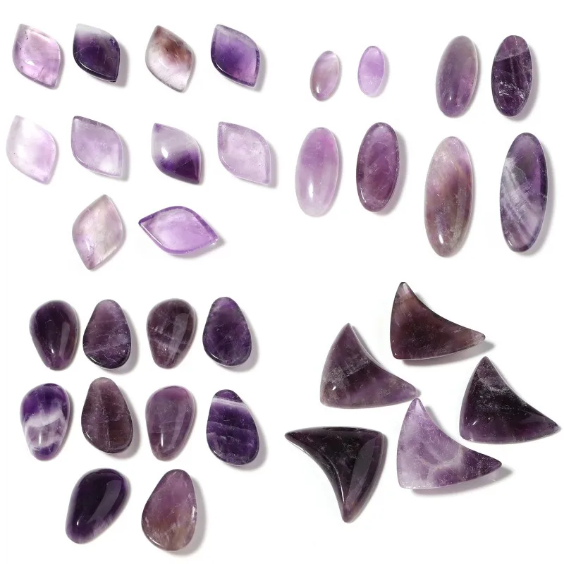 5pcs/lot Natural Stone Amethyst Stone Cabochon Irregular For Making Diy Ring Earring Necklace Jewelry Findings Wholesale