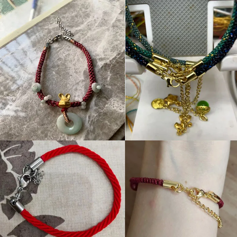 5세트 스테인리스 스틸 랍스터 클립 후크 가죽 끈 엔드 캡 커넥터 1 2 3 4 5 6mm 목걸이 팔찌 DIY 주얼리 제작용