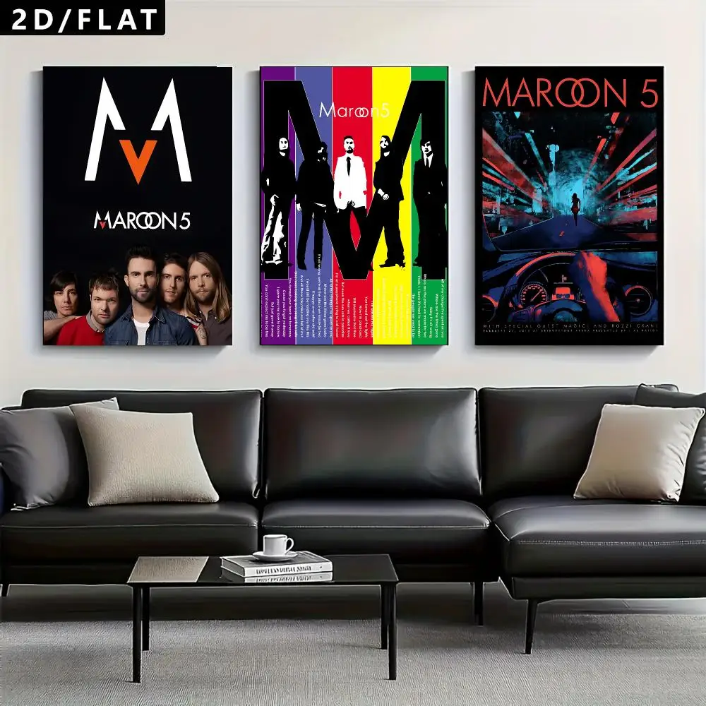 band Maroon 5 Trendy Classic hot HD Self-Adhesive Waterproof Art Poster Room Decor, New Arrival On Sale