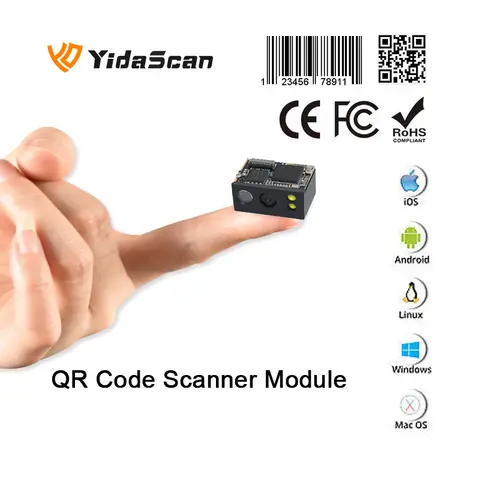YidaScan ES20 ES22 OEM Small 1D 2D Barcode Scanner Module QR Code Reader Barcode Scan Engine USB All In One in Mobile Tablet PDA