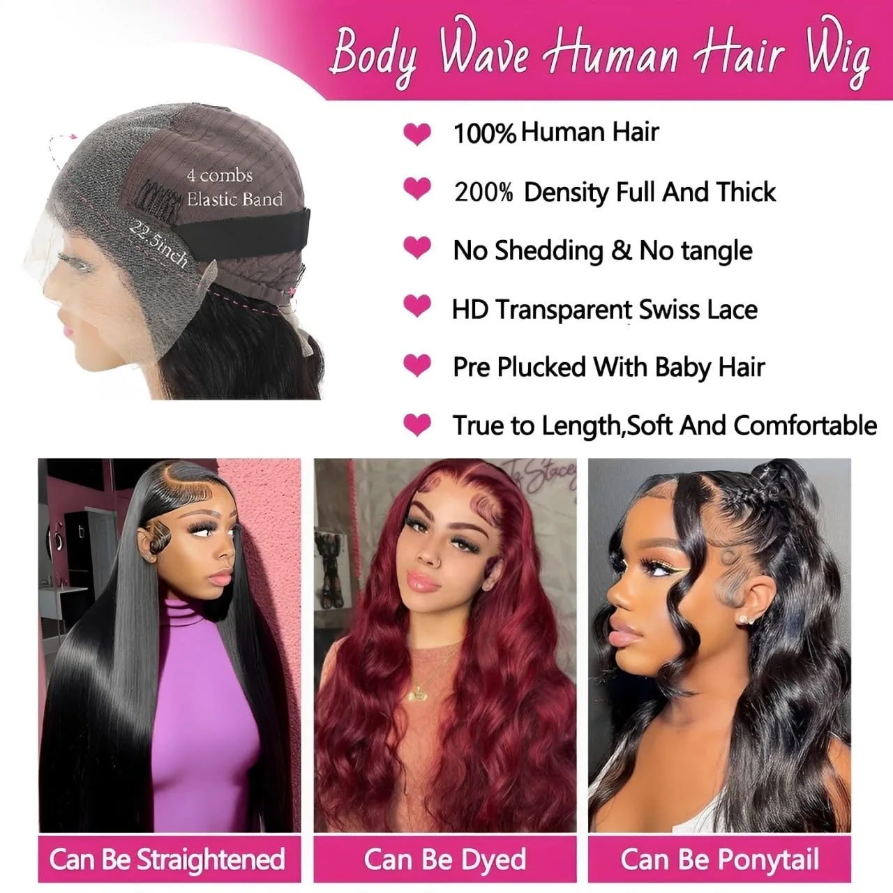 Peruca brasileira onda do corpo 200% densidade hd transparente laço frontal perucas de cabelo humano remy pré arrancadas nós descorados perucas para mulher