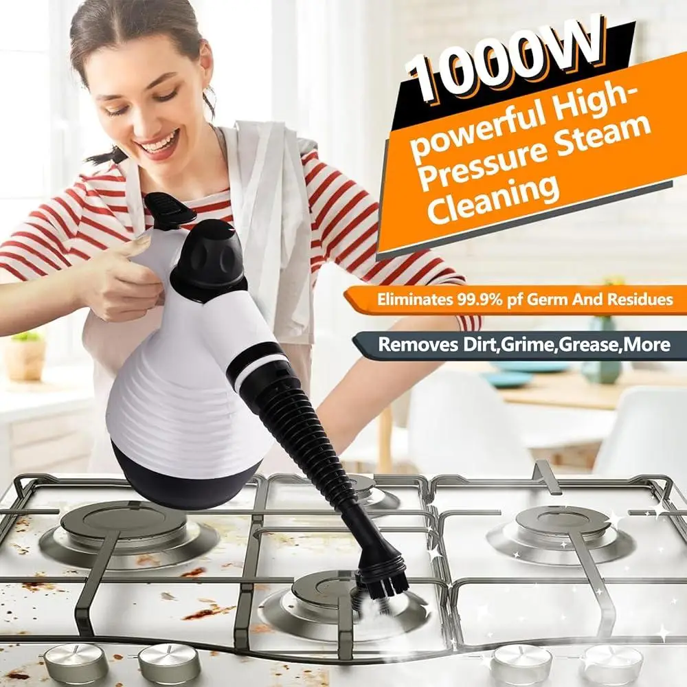 휴대용 스팀 청소기 16 액세서리 다목적 홈 스팀 걸레 안전 잠금 바닥 먼지 그리스 실내 장식 자동차 청소