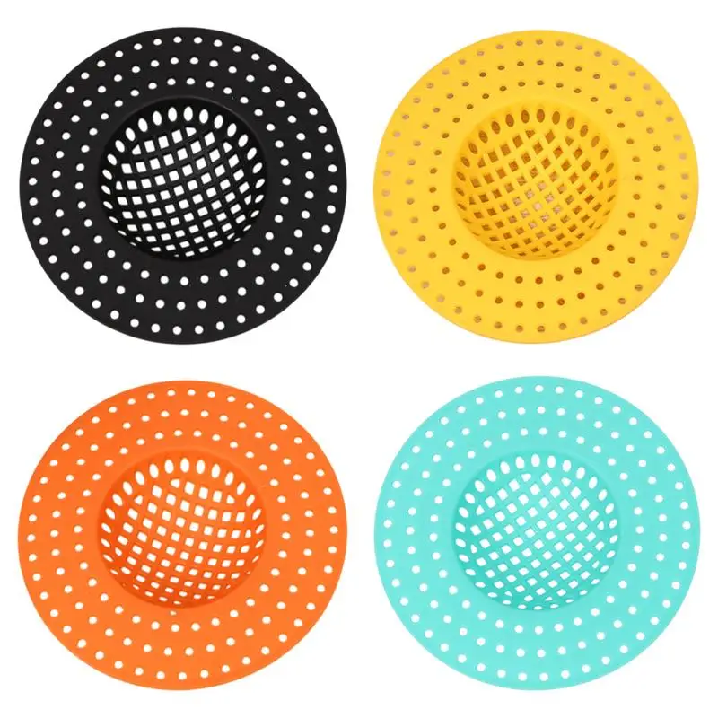 

10cm Kitchen Sink Filter Sewer Anti-Clogging Food Waste Strainer Hair Catcher Water Stop Stopper for Bathroom Accessories 4pcs