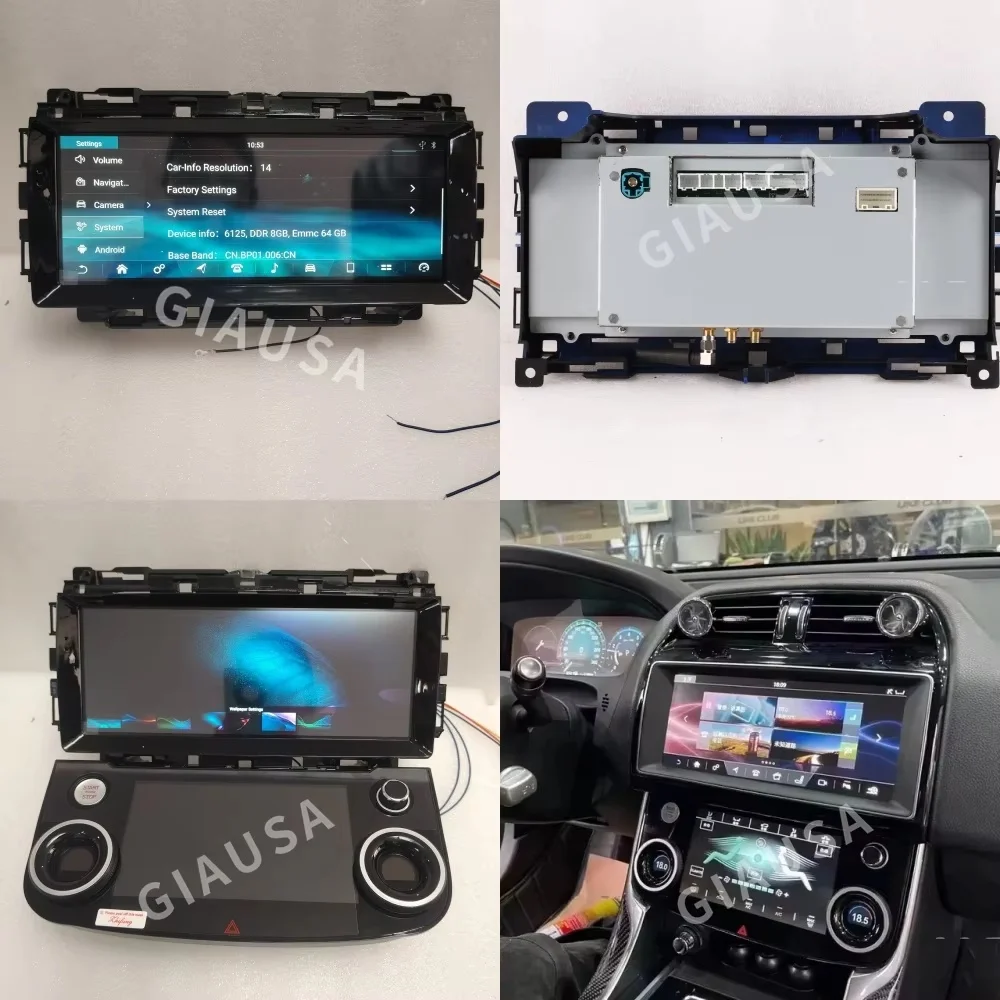 Pantalla QLED de 10,25 pulgadas Android 14 para Jaguar XE XEL F-PACE 2016-2019 GPS para coche Navi Auto estéreo reproductor de vídeo Multimedia unidad principal