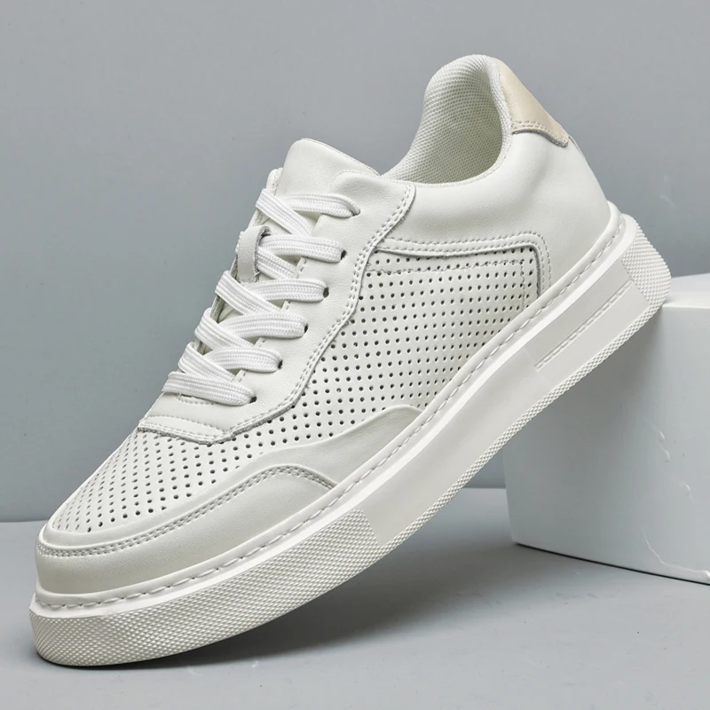Platform Elevator Shoes Men Chunky Skate Board Shoes Sneakers Thick Sole Hidden Height Enhancing Increase Sports Casual Shoes