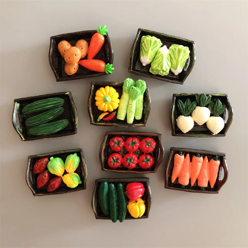 Vegetable plates, refrigerator stickers, food toys, cucumbers, carrots