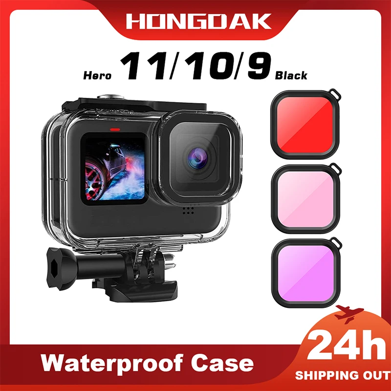 For GoPro Hero 11 10 9 Black Waterproof Case Diving Underwater Housing Protector Cover For Go Pro 9 10 11 Case Shell Accessories