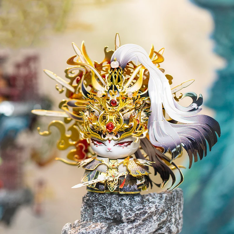 DIY 3D 금속 퍼즐 미니 Dijun 인형 미니어처 모델 구축 키트 조립 지그 소 퍼즐 소녀 생일 선물 홈 장식