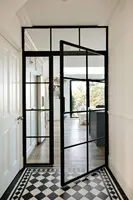 Double Doors Modern Soundproof Thermal Break Casement Doors Tinted Double Glass Horizontal Aluminum French Double Door for House 3