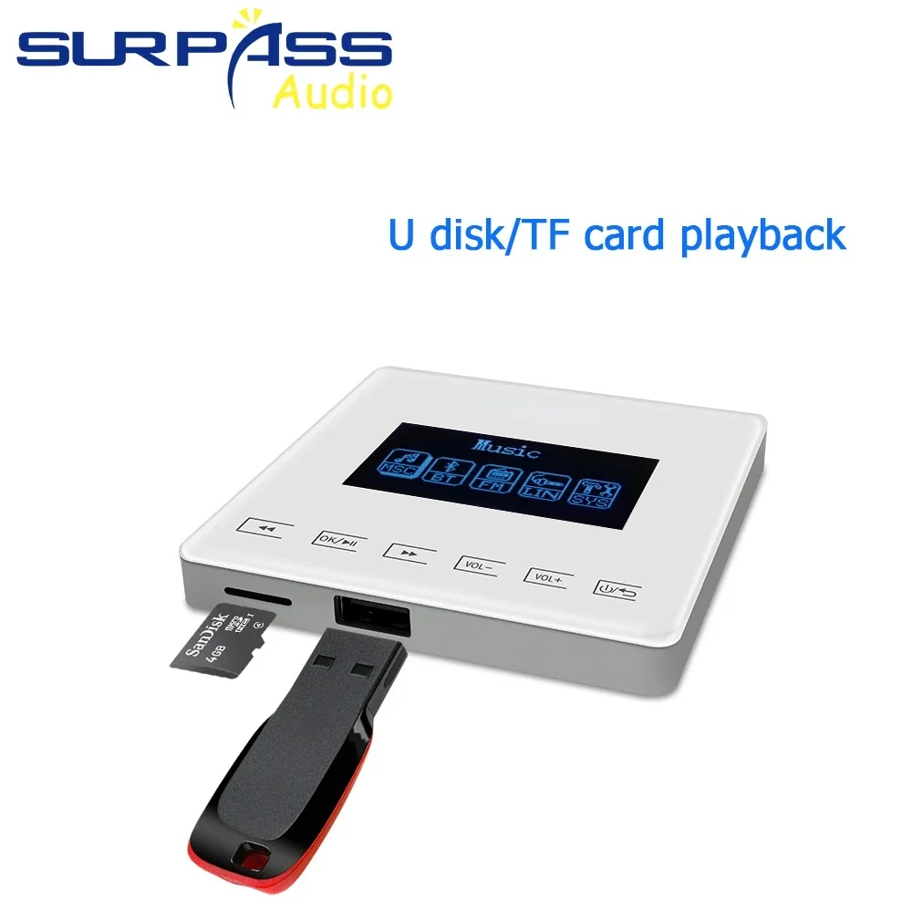 Bluetooth duvar amplifikatör Mini bluetooth amplifikatör ev ses sistemi Touchkey arka plan müzik çalar TV aşmak bağlanmak