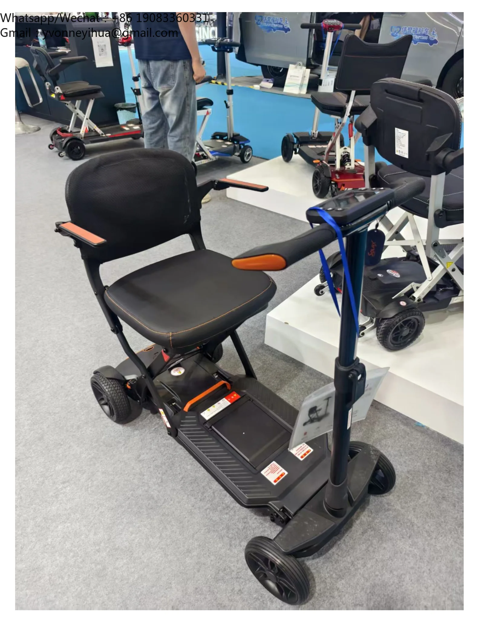 11kg Four Wheels Compact Foldable Lightest Lithium Battery Handicapped Elderly Patients Mobility Electric Scooter