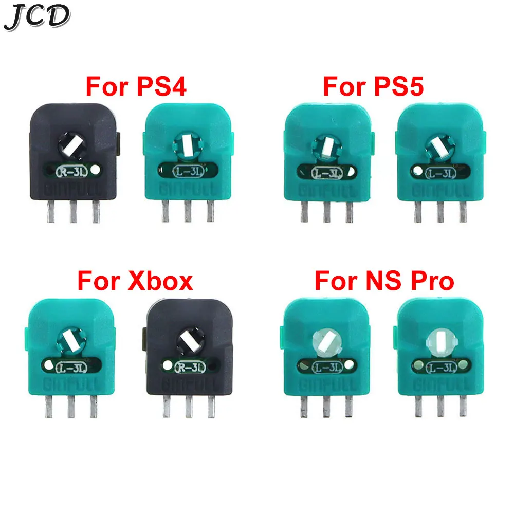 

JCD 1pairs 3D Analog Stick Micro Switch Sensor Module For PS5 PS4 Switch NS Pro Xbox One Controller Hall Effect Potentiometer