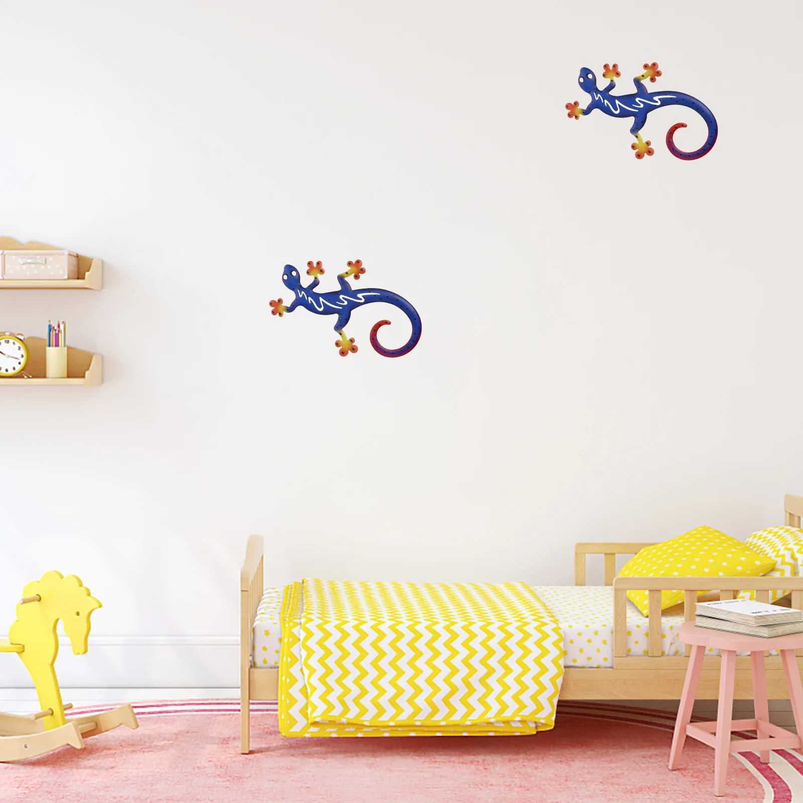 

Iron Gecko Wall Decor Craft Hanging Adornment Home Decoration Bedroom Living Room Office Garden Yard Lifelike Texture Pattern