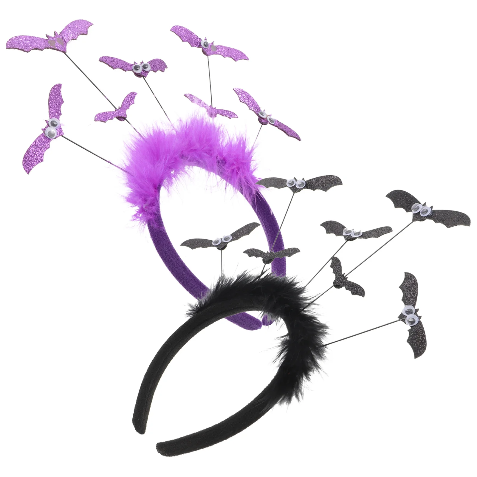 2 قطعة عقال الخفافيش الهالوين نمط المهرجان مريح عيون كبيرة تصميم حفلة تأثيري هيرباند الخفافيش هيرباند هالوين أغطية الرأس #4