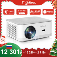 ThundeaL Portable Mini Projector TD92 Pro FHD 1080P Full HD Beam 4K Video WiFi Android Projector TD92Pro 3D Movie Home Theater