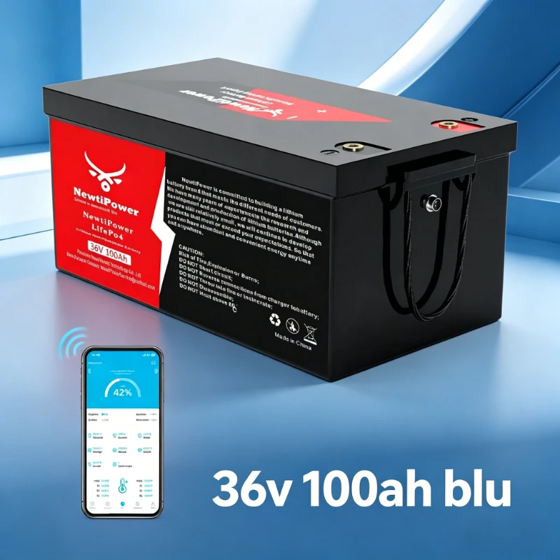 

36V 100Ah LiFePO4 Lithium Battery 200A BMS,NewtiPower 10000+ Deep Cycle Lithium Iron Phosphate Battery Great for Golf Cart, RV