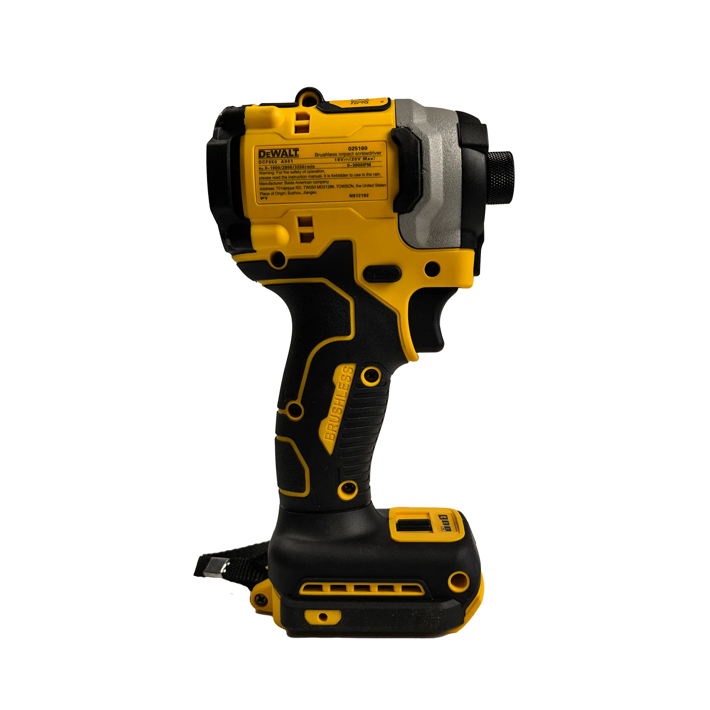 ديوالت 20 فولت شنيور يعمل بالبطارية مفكات كهربائية بدون فرش لاسلكي 3250 دورة في الدقيقة DCF850 أدوات عزم دوران عالية أدوات كهربائية