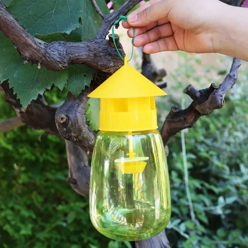 5-1 Stück Wespenfallen Wasserdichte Hängende Hornissenfallen für Innen und Außen Wiederverwendbare Garten-Obst-Blumen-Fliegenfänger Schädlingsbekämpfungswerkzeug – Detail 3