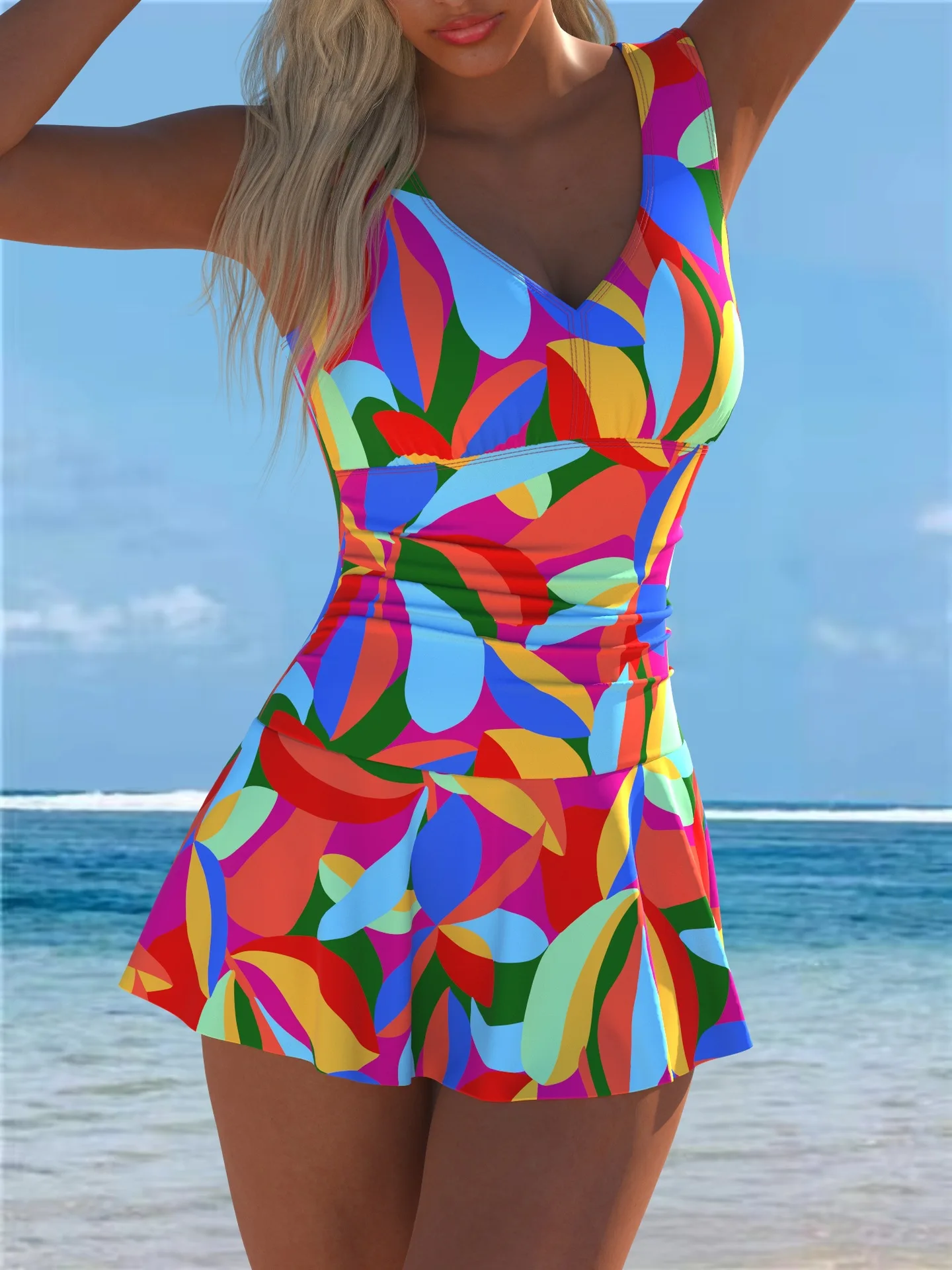

New Cover Ups Sexy Swimsuit Women Summer Bathing Suit Bikini Set Sleeveless Swimwear Women Beach Swimming Suit For Female