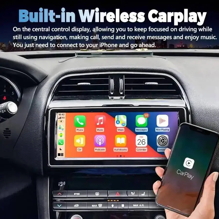 Multimedia Player 10.25 Inch Android 15 Car Stereo Screen DSP For Jaguar XE XEL F-PACE 2016- 2019 GPS Head Unit Bluetooth view 6