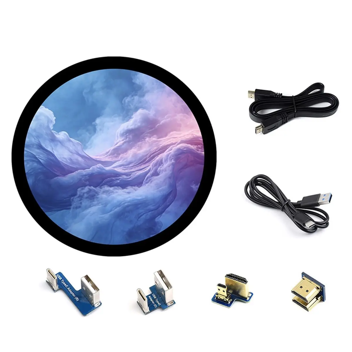▶○【On Sale】For 5 7-Inch Display -Compatible Capacitive 10-Point Touchscreen Round 1080x1080 Fully Laminated