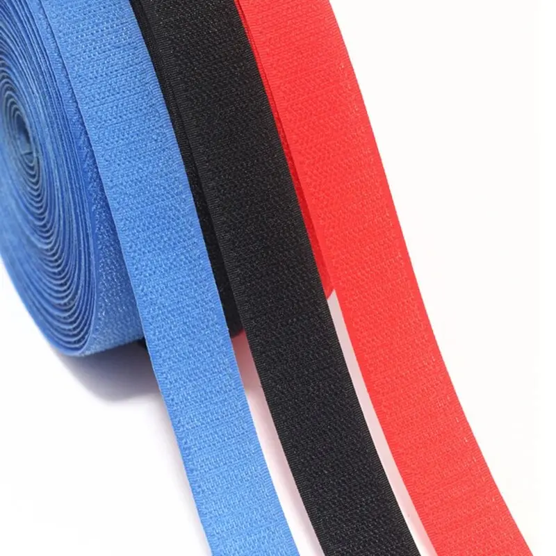 1/5/25Meter 20MM Hook and Loop Fastener Tape Non-Adhesive Velcros Tapes Colour Fabric Strip No Glue Sewing Accessories DIY Craft