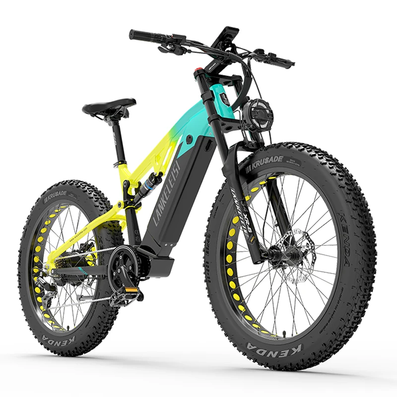 LANKELEISI 26 Inch Fat Tire Electric Mountain Bike Lithium Battery 48v 20ah 750w Motor Aldult Electric Bicycle RV800 Plus