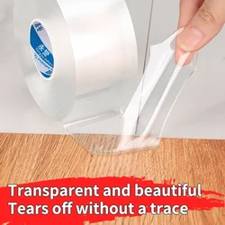 Nano double-sided tape ultra strong viscosity detachable waterproof traceless reusable self-adhesive strip washable