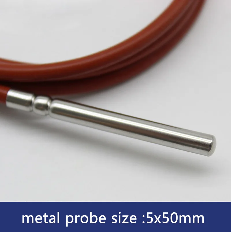 Imagem -02 - Cabos Tres Isolados Elétricos Cabo do Sensor Resistência à Temperatura Proteção do Silicone Sensor Pt100 Pt1000