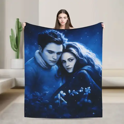 Jacob The Twilight Saga Flannel Blanket Winter  Super Soft Bedding Throws for Girls Boys Bedroom Print Bedspread Sofa Bed Cover