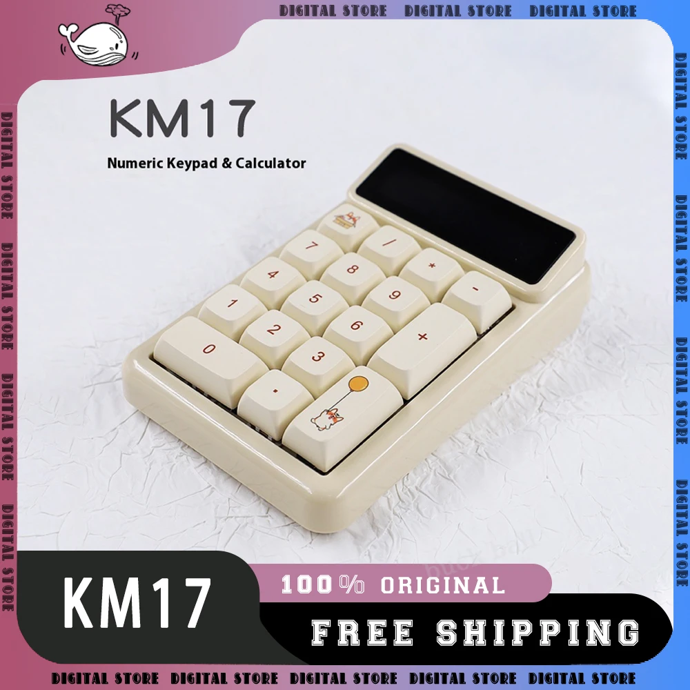 

Cmany Km17 Mini Keypad Led Screen Calculator Mechanical Keyboard Abs Cherry Switch Abs Customized Laptop Gift Rgb Light Hot Swap