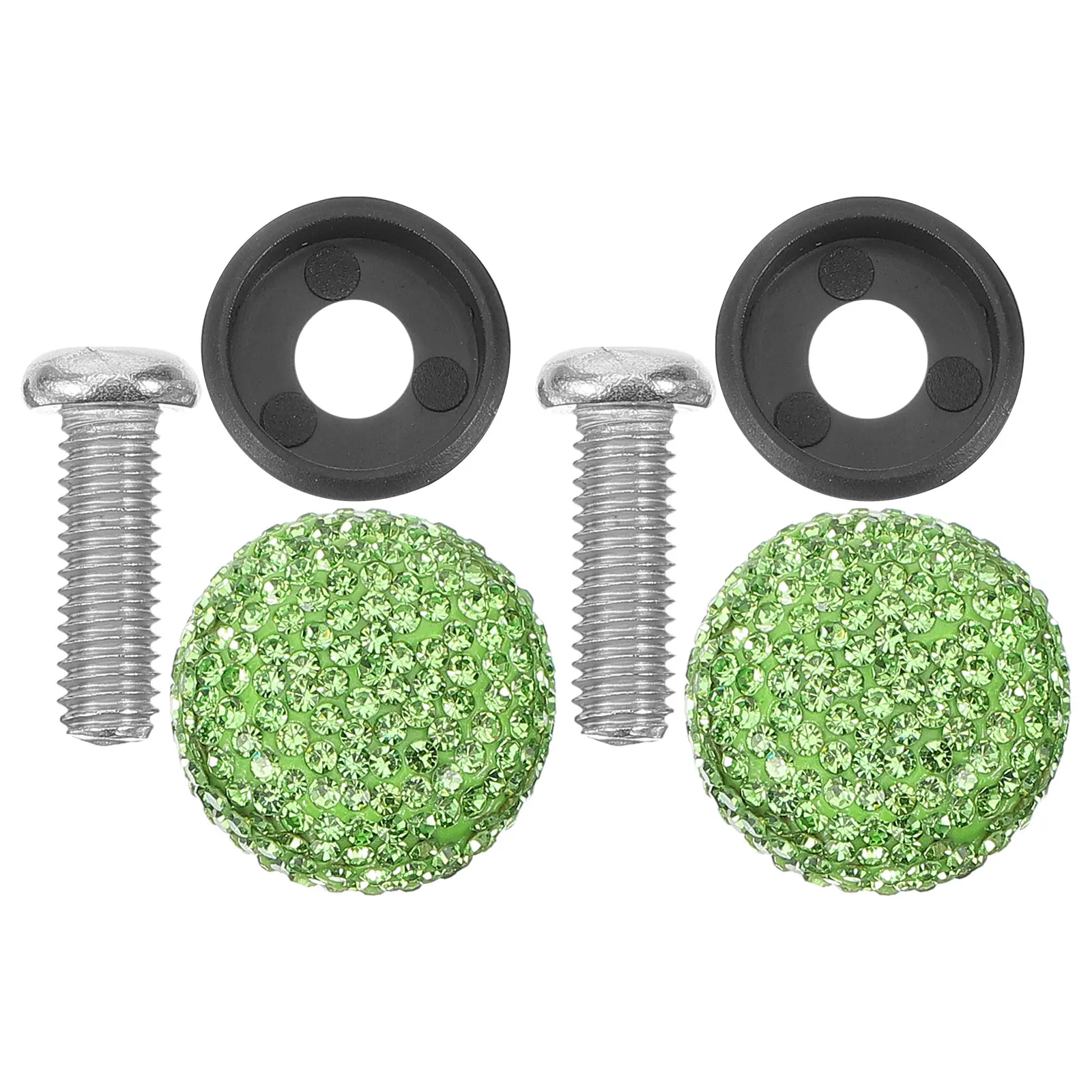 

Rhinestone License Plate Screws Red Bling Fasteners Cap Nuts Bolt for Car Decorative Vehicle Hardware Fit