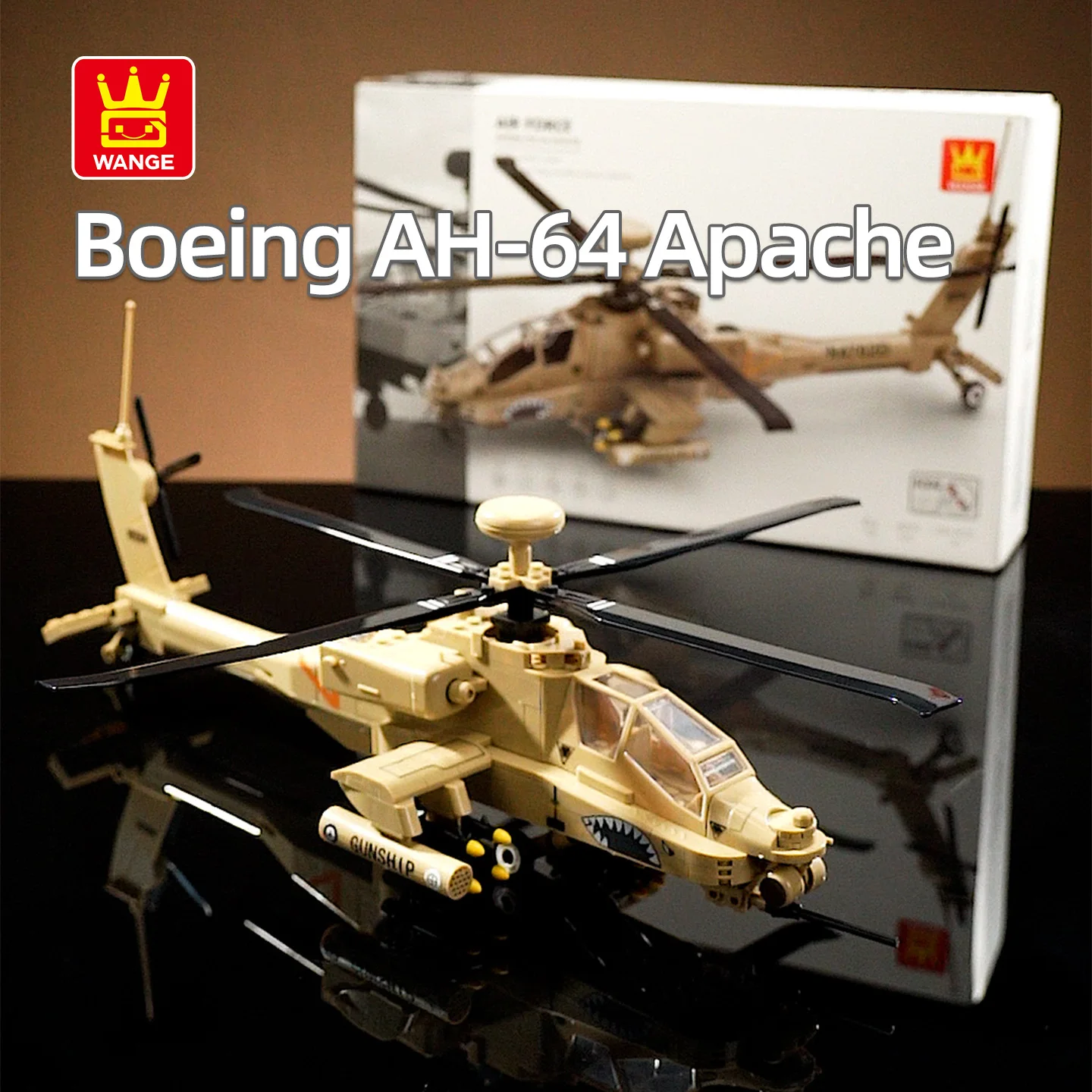 wange-4007-ah-64-アパッチ-259ピース-小型粒子ヘリコプター-組み立てブロック-軍用機-ディスプレイモデル-おもちゃ-ギフト