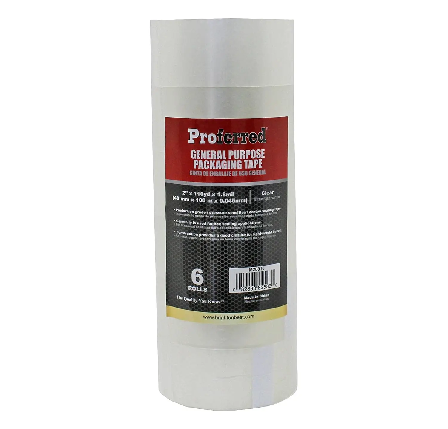 M20010 2 General Purpose Packaging Tape (Pack of 6)