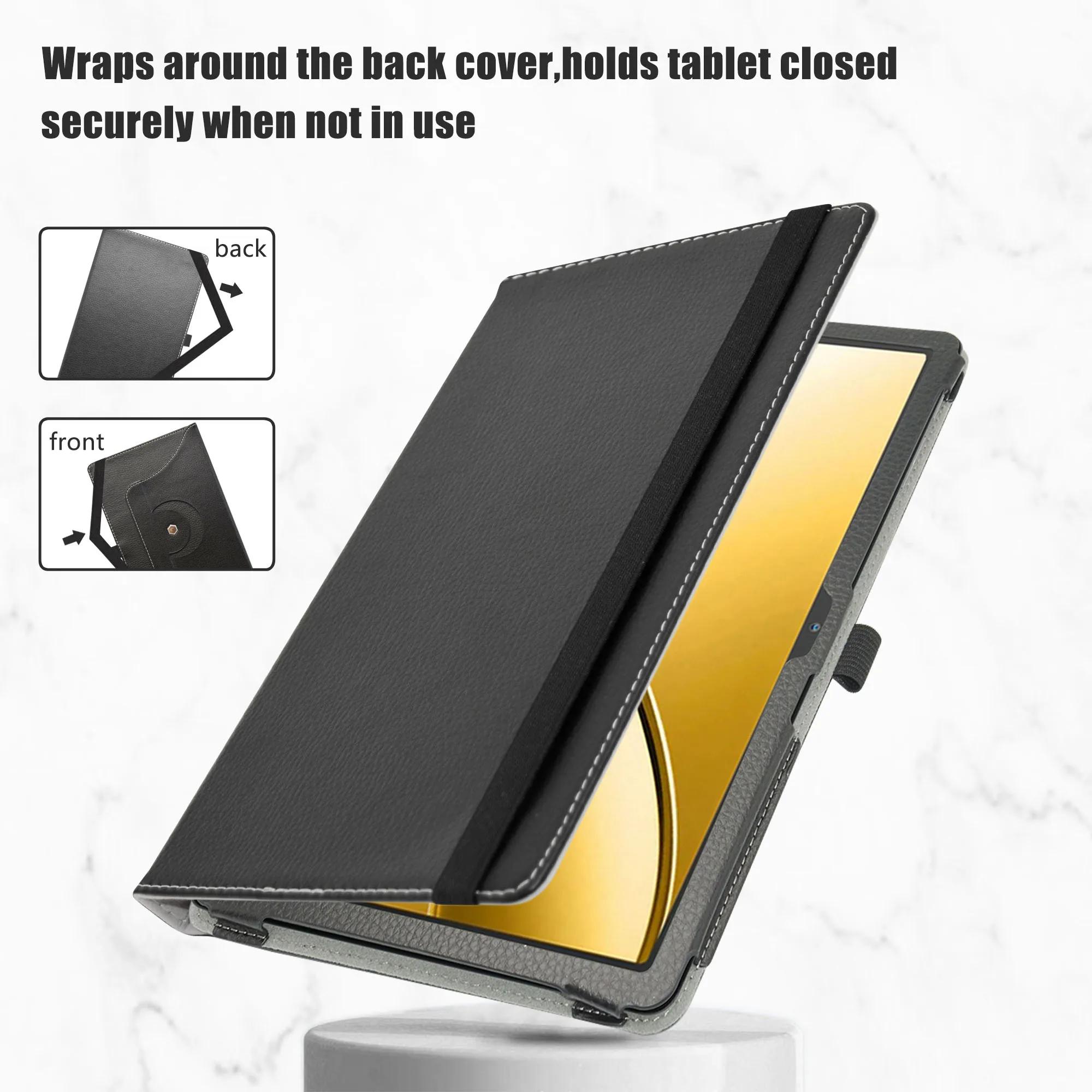 Capas de couro PU para tablet Android Blackview Tab 60 WiFi /Blackview Tab 60 Pro de 10,1 ", capa giratória de 360 graus