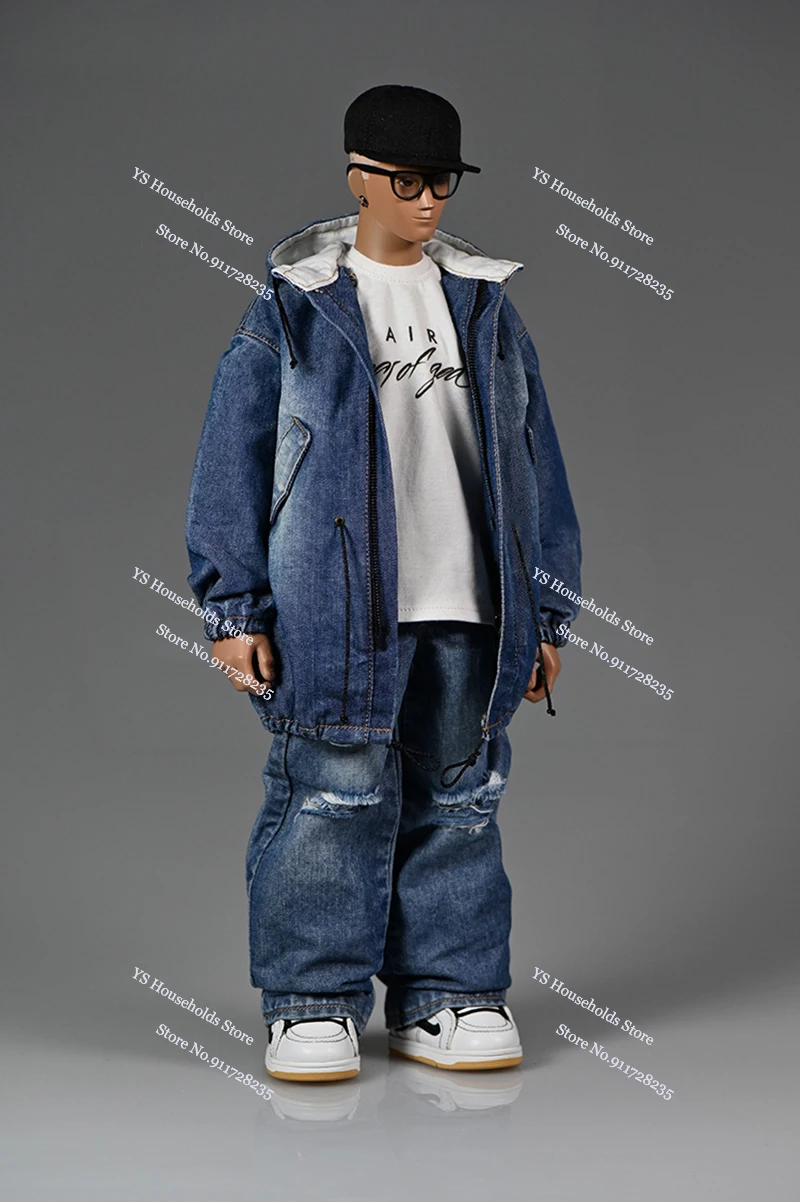 1/6 scala uomo donna soldato utensili larghi giacca a vento cappotto lungo giacca di jeans Top abbigliamento accessorio per corpo Action Figure