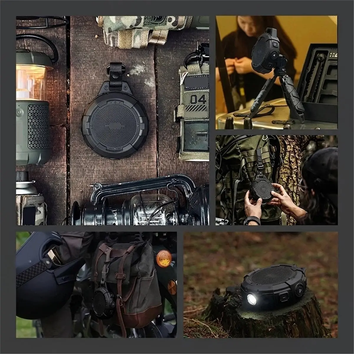 DT89 HOT Portable Bluetooth Speaker with Flashlight, Waterproof, Shockproof, and 25-Hour with Bold