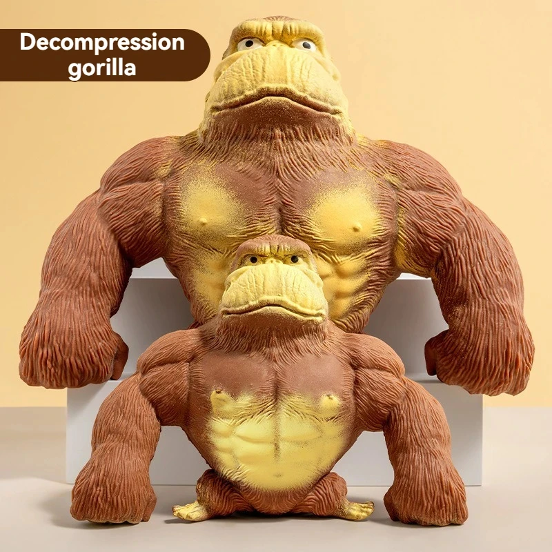 1pc Giant Antistress Gorilla Funny Gorilla Decompression Toy Doll Decompression Creative Toy Indestructible Soft Gorilla Statue