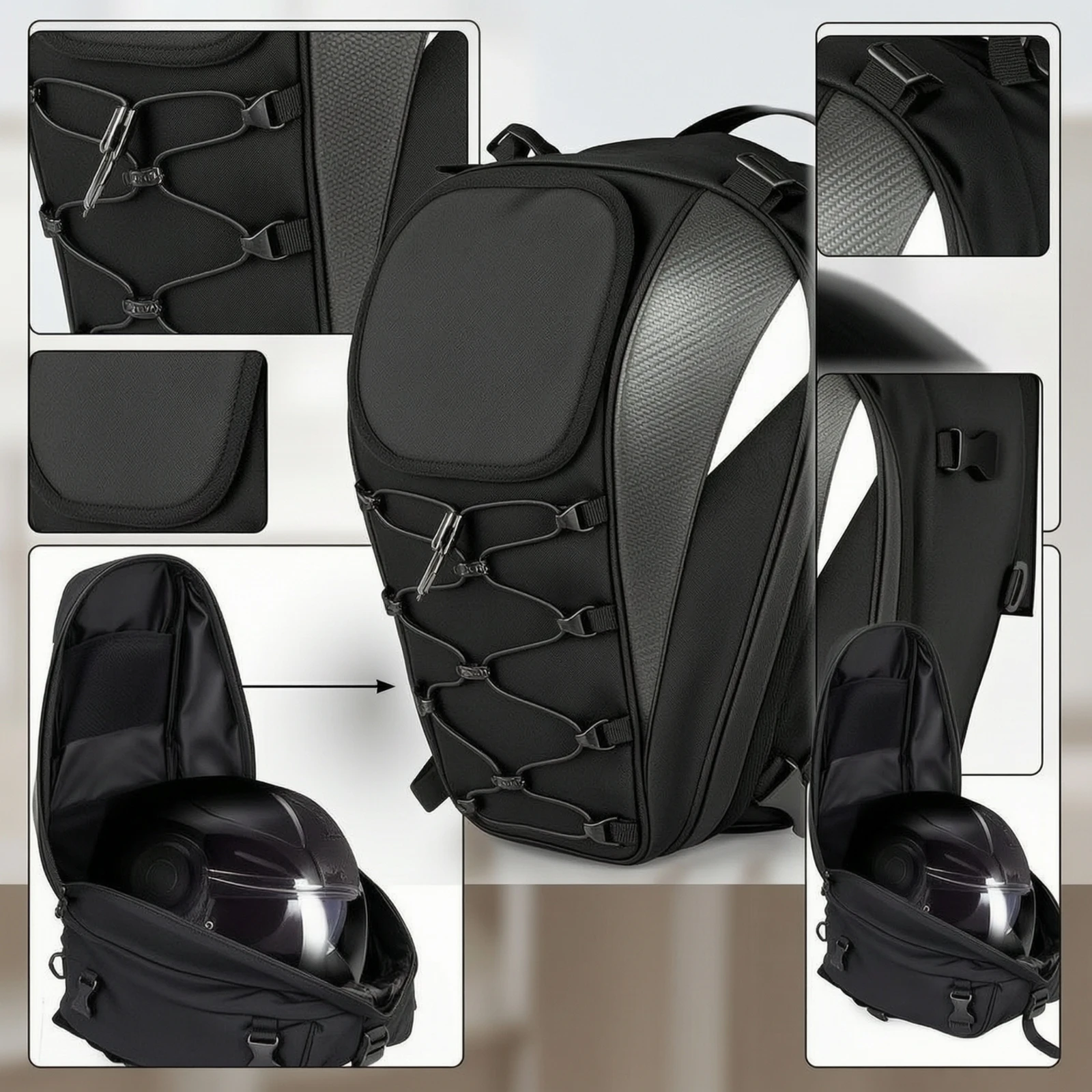 Kép 4: Motorbicikli Farok Olvasottság bővíthető Motorbicikli hátsó Felfekvési felület Olvasottság two-in-oneuse multifunctional számára motorcyclists, Akkordmunkás commuting